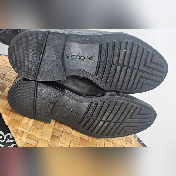 Ecco Gray Leather Dress Shoes Size 12